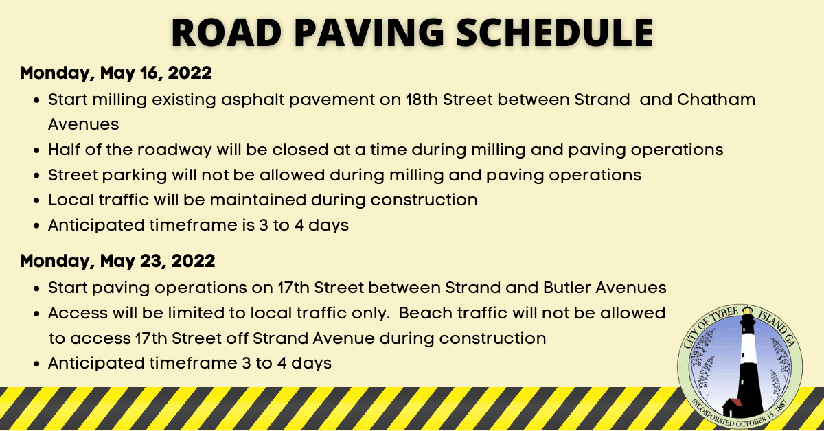 paving schedule