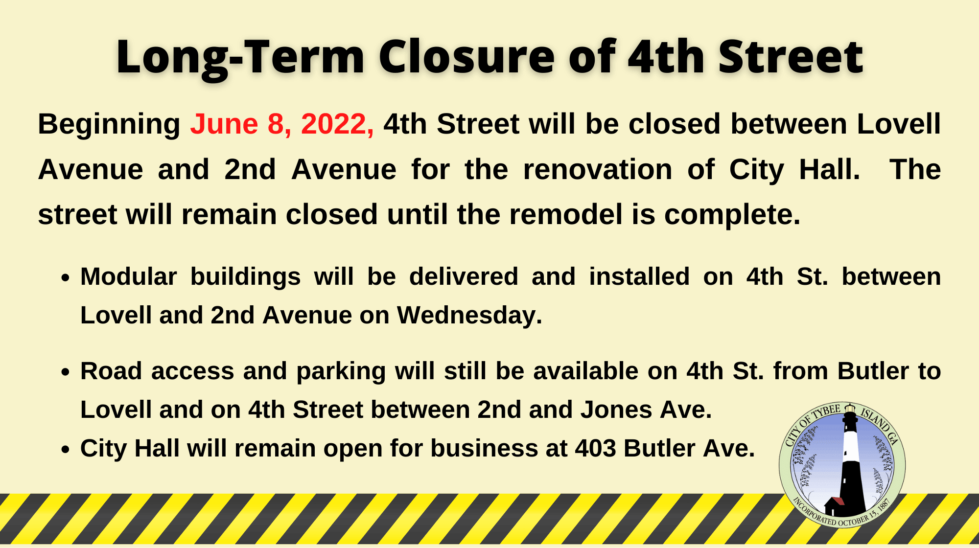4th street closure 6-8-22