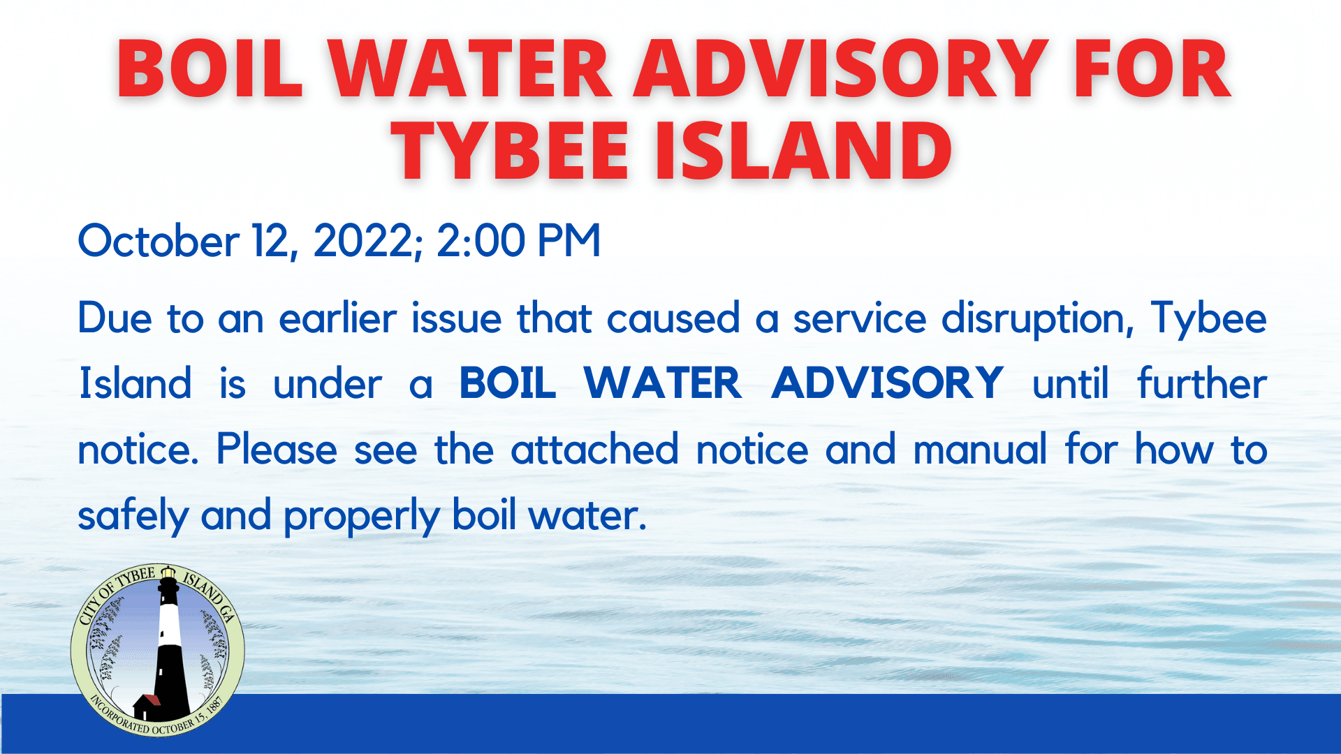 Boil Water Advisory