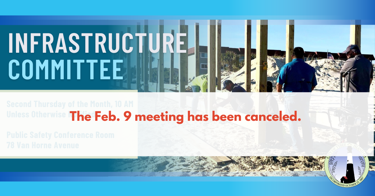 Infrastructure Committee Cancellation for Feb. 9