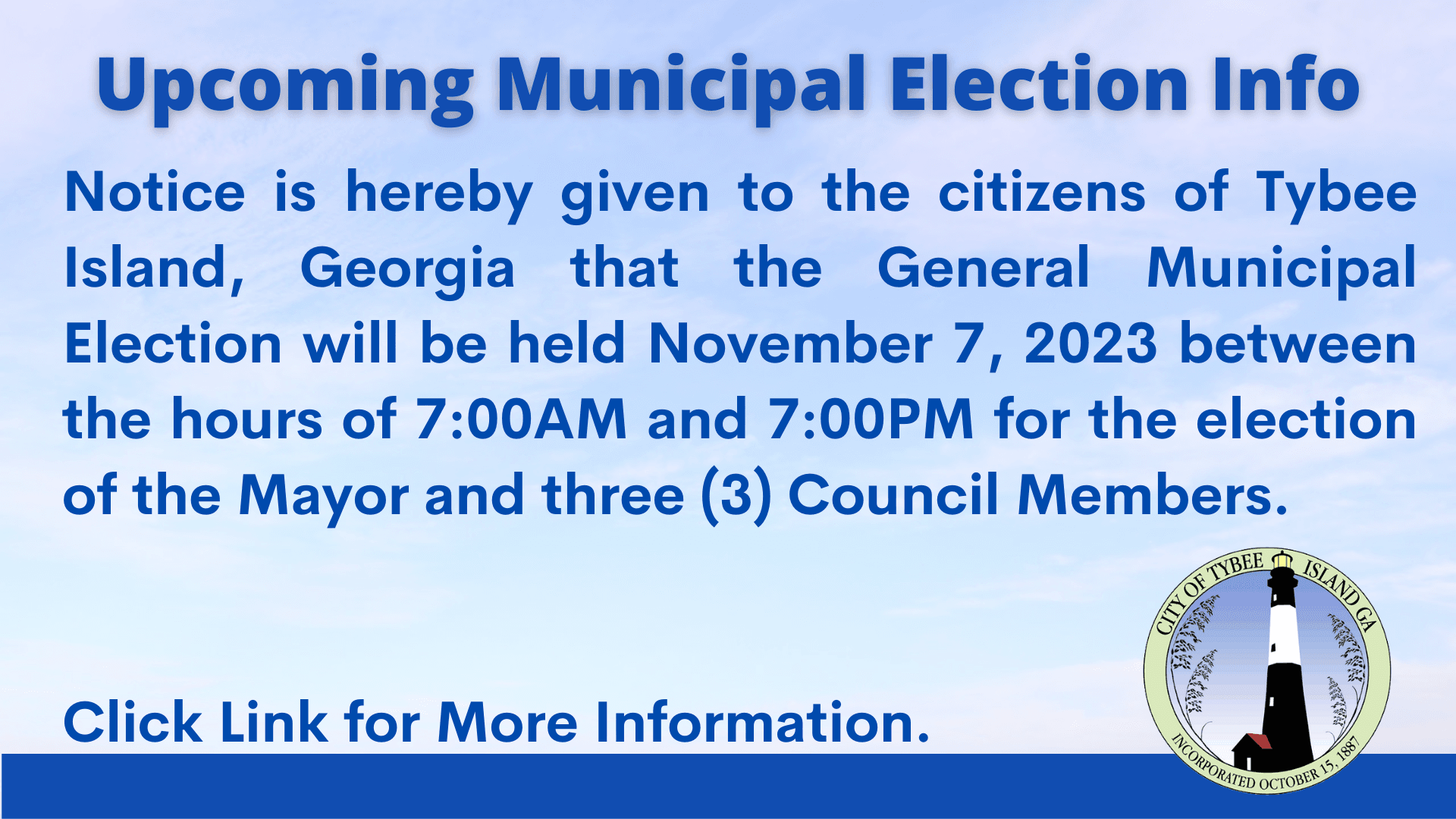 Upcoming Municipal Election Info