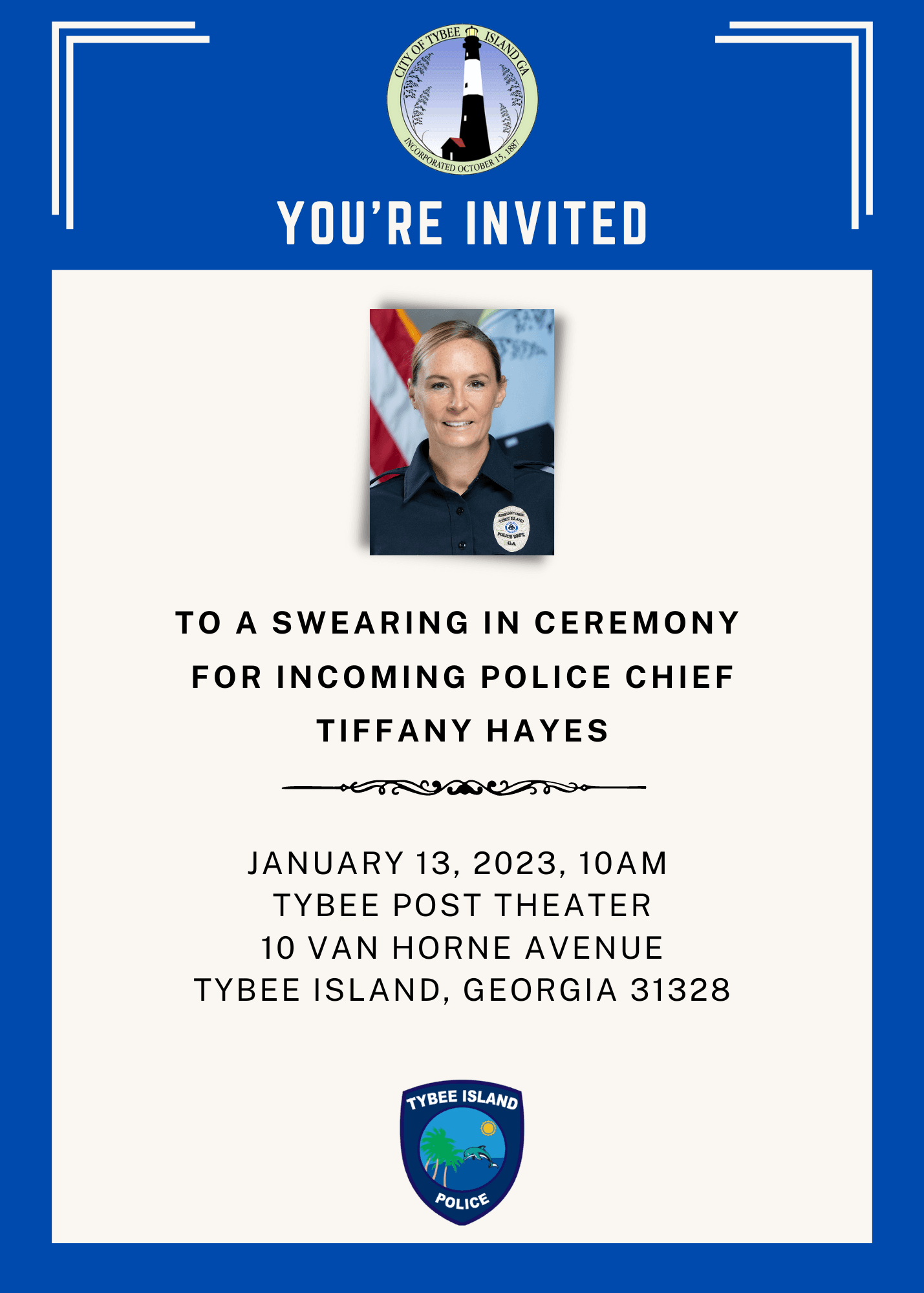 Hayes Swearing In Invitation